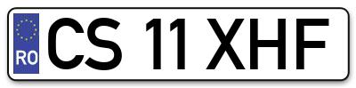 Placuta inmatriculare numar auto  CS-11-XHF, CS 11 XHF, CS11XHF