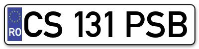 Placuta inmatriculare numar auto  CS-131-PSB, CS 131 PSB, CS131PSB