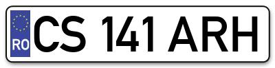 Placuta inmatriculare numar auto  CS-141-ARH, CS 141 ARH, CS141ARH