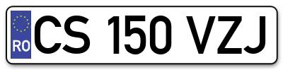 Placuta inmatriculare numar auto  CS-150-VZJ, CS 150 VZJ, CS150VZJ