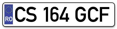 Placuta inmatriculare numar auto  CS-164-GCF, CS 164 GCF, CS164GCF