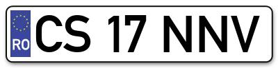 Placuta inmatriculare numar auto  CS-17-NNV, CS 17 NNV, CS17NNV