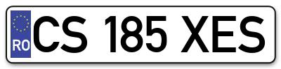 Placuta inmatriculare numar auto  CS-185-XES, CS 185 XES, CS185XES