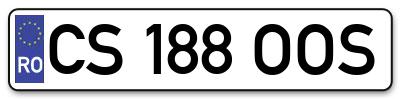 Placuta inmatriculare numar auto  CS-188-OOS, CS 188 OOS, CS188OOS