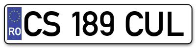 Placuta inmatriculare numar auto  CS-189-CUL, CS 189 CUL, CS189CUL
