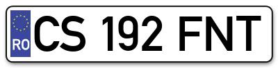 Placuta inmatriculare numar auto  CS-192-FNT, CS 192 FNT, CS192FNT