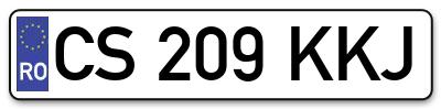 Placuta inmatriculare numar auto  CS-209-KKJ, CS 209 KKJ, CS209KKJ
