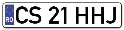Placuta inmatriculare numar auto  CS-21-HHJ, CS 21 HHJ, CS21HHJ
