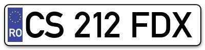 Placuta inmatriculare numar auto  CS-212-FDX, CS 212 FDX, CS212FDX