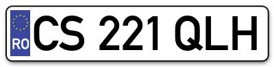 Placuta inmatriculare numar auto  CS-221-QLH, CS 221 QLH, CS221QLH