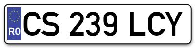 Placuta inmatriculare numar auto  CS-239-LCY, CS 239 LCY, CS239LCY