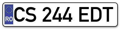 Placuta inmatriculare numar auto  CS-244-EDT, CS 244 EDT, CS244EDT