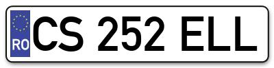 Placuta inmatriculare numar auto  CS-252-ELL, CS 252 ELL, CS252ELL