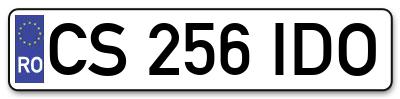 Placuta inmatriculare numar auto  CS-256-IDO, CS 256 IDO, CS256IDO