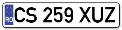 Placuta inmatriculare numar auto  CS-259-XUZ, CS 259 XUZ, CS259XUZ