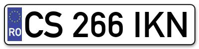 Placuta inmatriculare numar auto  CS-266-IKN, CS 266 IKN, CS266IKN