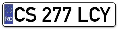 Placuta inmatriculare numar auto  CS-277-LCY, CS 277 LCY, CS277LCY