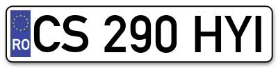Placuta inmatriculare numar auto  CS-290-HYI, CS 290 HYI, CS290HYI