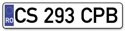 Placuta inmatriculare numar auto  CS-293-CPB, CS 293 CPB, CS293CPB