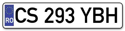 Placuta inmatriculare numar auto  CS-293-YBH, CS 293 YBH, CS293YBH