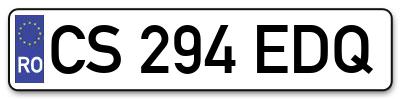 Placuta inmatriculare numar auto  CS-294-EDQ, CS 294 EDQ, CS294EDQ