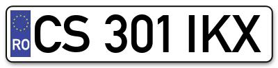 Placuta inmatriculare numar auto  CS-301-IKX, CS 301 IKX, CS301IKX