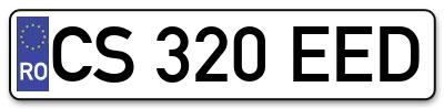 Placuta inmatriculare numar auto  CS-320-EED, CS 320 EED, CS320EED