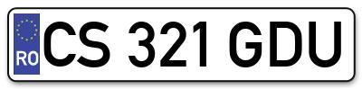 Placuta inmatriculare numar auto  CS-321-GDU, CS 321 GDU, CS321GDU