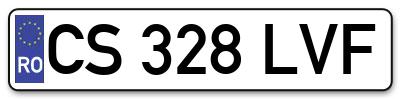 Placuta inmatriculare numar auto  CS-328-LVF, CS 328 LVF, CS328LVF