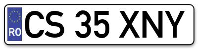 Placuta inmatriculare numar auto  CS-35-XNY, CS 35 XNY, CS35XNY