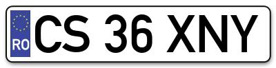 Placuta inmatriculare numar auto  CS-36-XNY, CS 36 XNY, CS36XNY