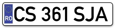 Placuta inmatriculare numar auto  CS-361-SJA, CS 361 SJA, CS361SJA