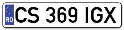 Placuta inmatriculare numar auto  CS-369-IGX, CS 369 IGX, CS369IGX