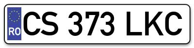 Placuta inmatriculare numar auto  CS-373-LKC, CS 373 LKC, CS373LKC