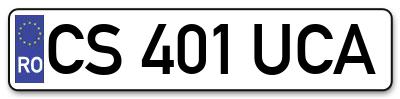 Placuta inmatriculare numar auto  CS-401-UCA, CS 401 UCA, CS401UCA