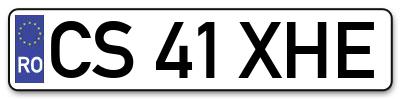 Placuta inmatriculare numar auto  CS-41-XHE, CS 41 XHE, CS41XHE