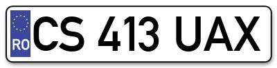 Placuta inmatriculare numar auto  CS-413-UAX, CS 413 UAX, CS413UAX