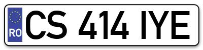 Placuta inmatriculare numar auto  CS-414-IYE, CS 414 IYE, CS414IYE