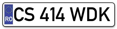 Placuta inmatriculare numar auto  CS-414-WDK, CS 414 WDK, CS414WDK