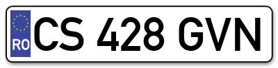 Placuta inmatriculare numar auto  CS-428-GVN, CS 428 GVN, CS428GVN