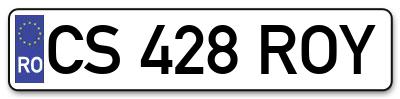 Placuta inmatriculare numar auto  CS-428-ROY, CS 428 ROY, CS428ROY