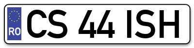 Placuta inmatriculare numar auto  CS-44-ISH, CS 44 ISH, CS44ISH