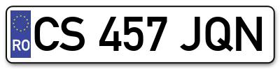 Placuta inmatriculare numar auto  CS-457-JQN, CS 457 JQN, CS457JQN