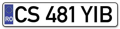 Placuta inmatriculare numar auto  CS-481-YIB, CS 481 YIB, CS481YIB