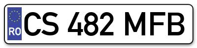Placuta inmatriculare numar auto  CS-482-MFB, CS 482 MFB, CS482MFB