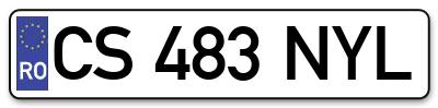 Placuta inmatriculare numar auto  CS-483-NYL, CS 483 NYL, CS483NYL