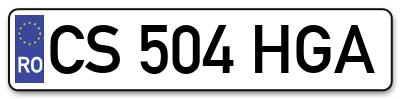 Placuta inmatriculare numar auto  CS-504-HGA, CS 504 HGA, CS504HGA
