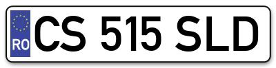 Placuta inmatriculare numar auto  CS-515-SLD, CS 515 SLD, CS515SLD