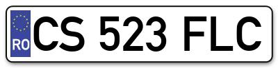 Placuta inmatriculare numar auto  CS-523-FLC, CS 523 FLC, CS523FLC