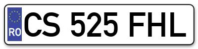 Placuta inmatriculare numar auto  CS-525-FHL, CS 525 FHL, CS525FHL